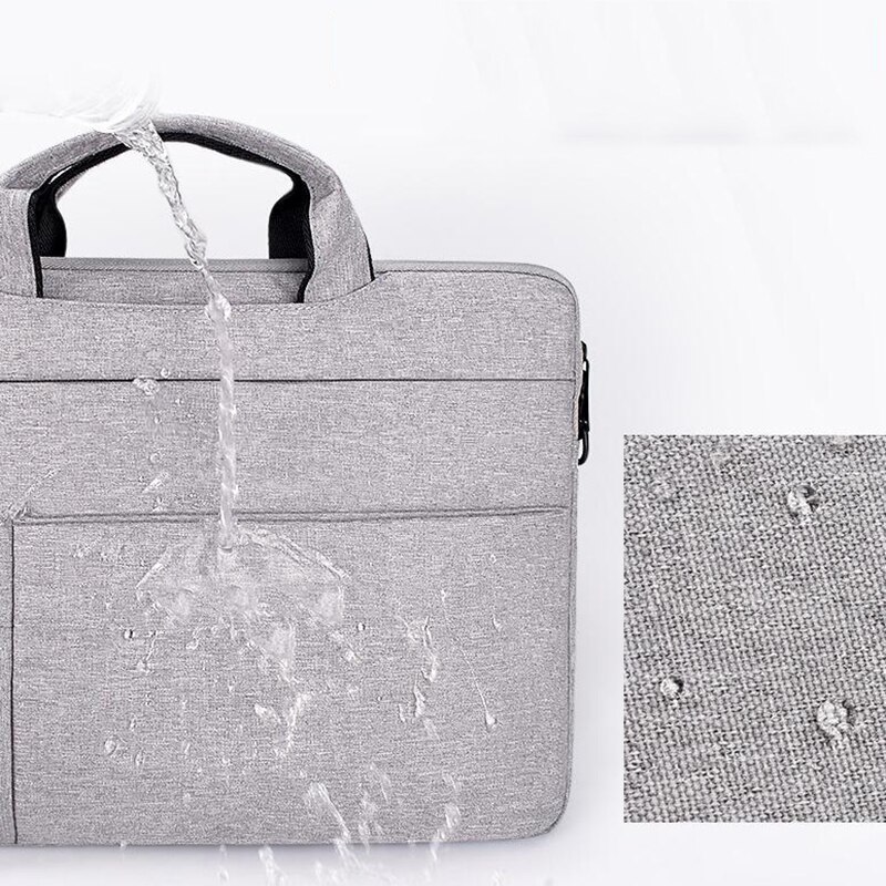 Waterdichte, eenvoudige herentas, zakelijke nylon computerhandtassen, draagbare schoudertas met rits, laptoptas voor heren, schoudertas voor laptop, zwart