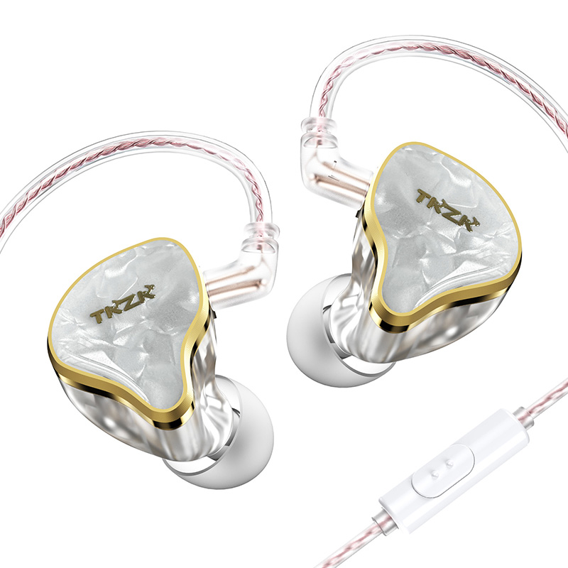 TKZK TK02 HiFi In-Ear Earphones - High-Purity OFC Cable 3.5mm 2Pin Plug Comfortable Wear for Wide Compatibility Improved Model: Yellow