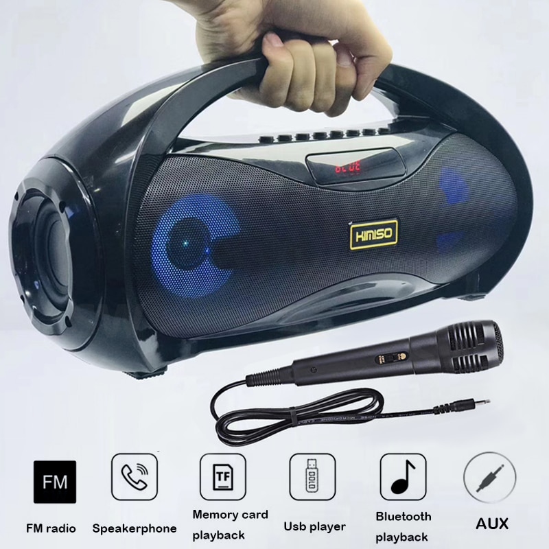 Powerful Bluetooth Speaker with Mic Wireless Portable Column Home Theater Music Center System 4D Stereo Subwoofer caixa de som