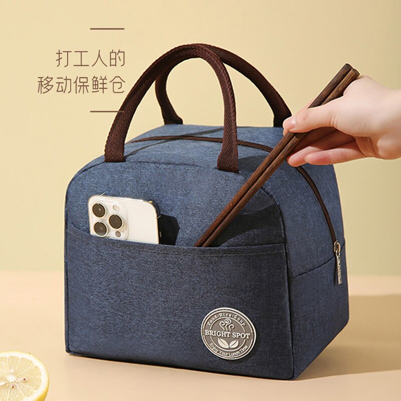 Dikke Lunchbox Tas Isolatie Handtas Riem Rijst Zak Lunch Tas Kantoormedewerker Student Draagbare Lunchbox Tas