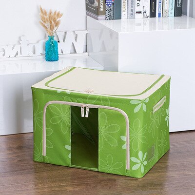 Clothes Organizer Storage Box Finishing Wardrobe Toy Storage Cabinet Oxford Fabric Foldable Quilt Car Trunk Organizer Pet House: green / 22L