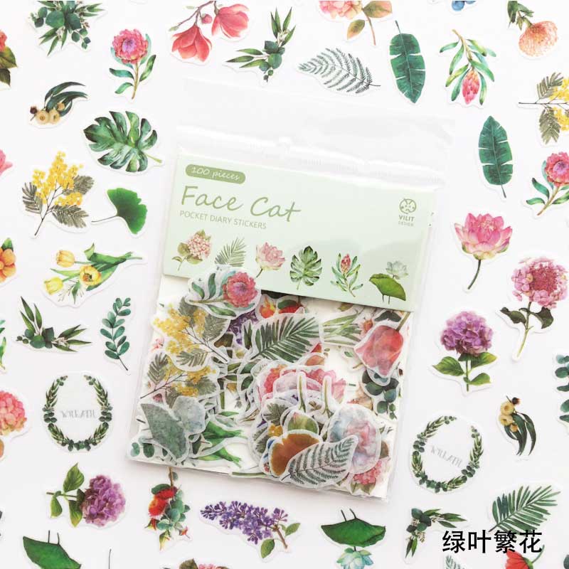 100 X Kawaii Girls Decorative Stickers Cartoon Animal Scrapbooking Stickers For Journal Planner Diy Crafts Scrapbooking Diary: 2