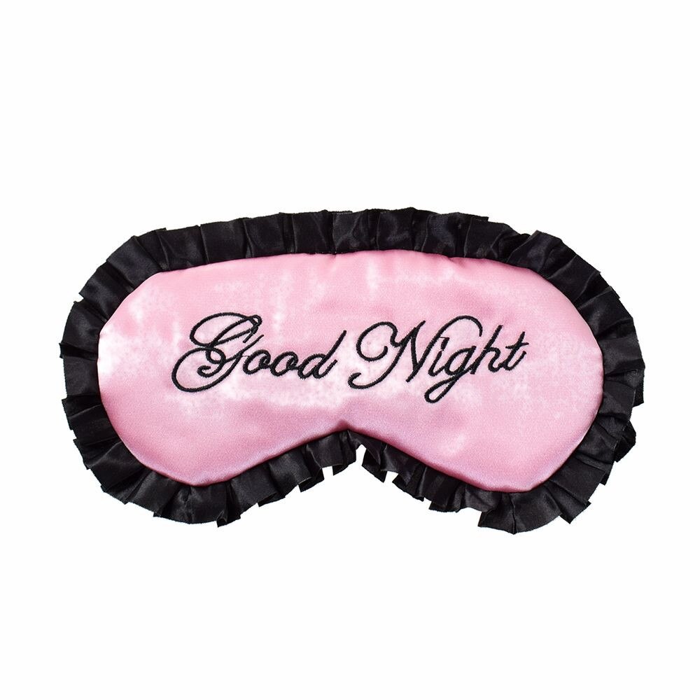 1 Pcs Eenvoudige Comfortabele Imitatie Zijde Satijn Woord Elegante Slaapmasker Eye Cover Verwijder Donkere Kringen Verlichten Vermoeidheid: Pink