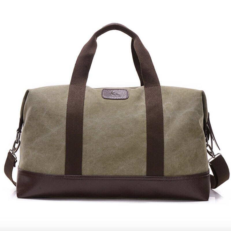 Real Tassen Kvky Casual Vintage Messenger Bag Canvas Solid Unisex Grote Capaciteit Tote Cross-Body Klassieke Handtas: Army Green