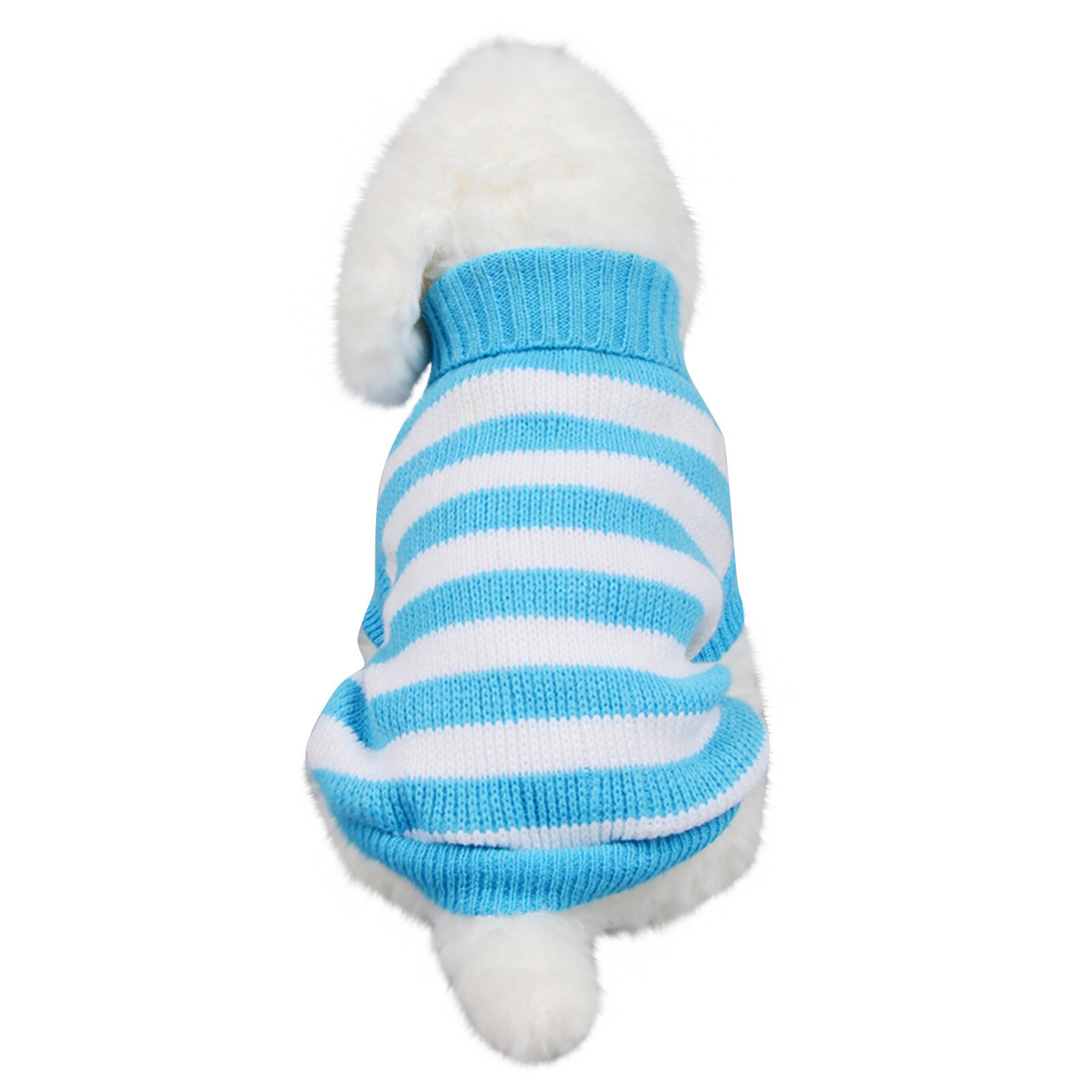 Pull à rayures pour animaux de compagnie, tendance, , coloré, pour chien, vêtements d'extérieur, 25 #: BU / M