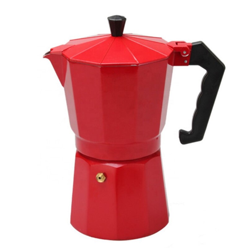 3/6/9cup Red Italian Aluminum Octagonal Pot Mocha ... – Grandado