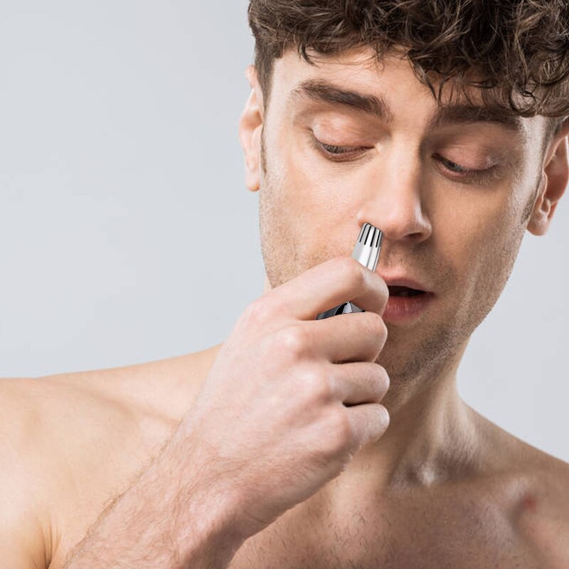 YBLNTEK-recortador de nariz para hombre, maquinilla de afeitar Manual de acero inoxidable, lavable, para depilación de nariz y oreja
