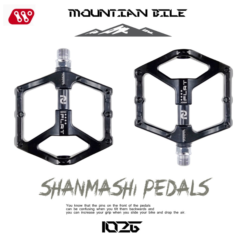 SMS 1026 Bicycle Pedals Aluminum Alloy Integrated Molding Ultralight Wide Non-slip Bearing MTB Road Bike Flat Platform Pedal