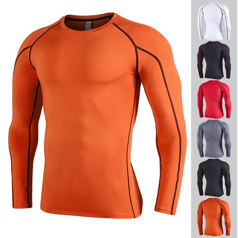 Compression Shirts Long Sleeve Running T-Shirt Men Sport Jogging Fitness Sportswear Men&#39;s Quick Dry Tops Training Suit