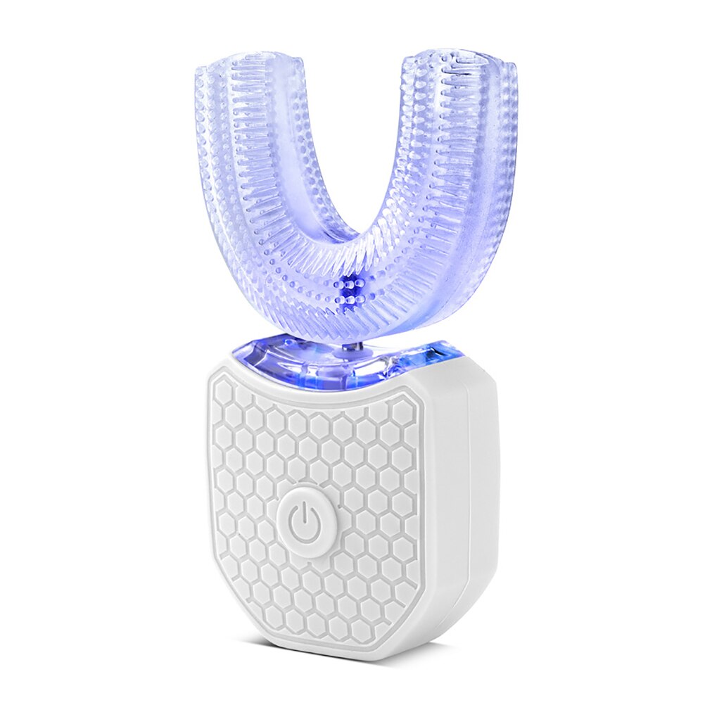 Volautomatische 360 ° Elektrische Ultrasone Tandenborstel Handen Gratis Whitening U Type Heads Tandenborstel Met 3 Optionele Modi