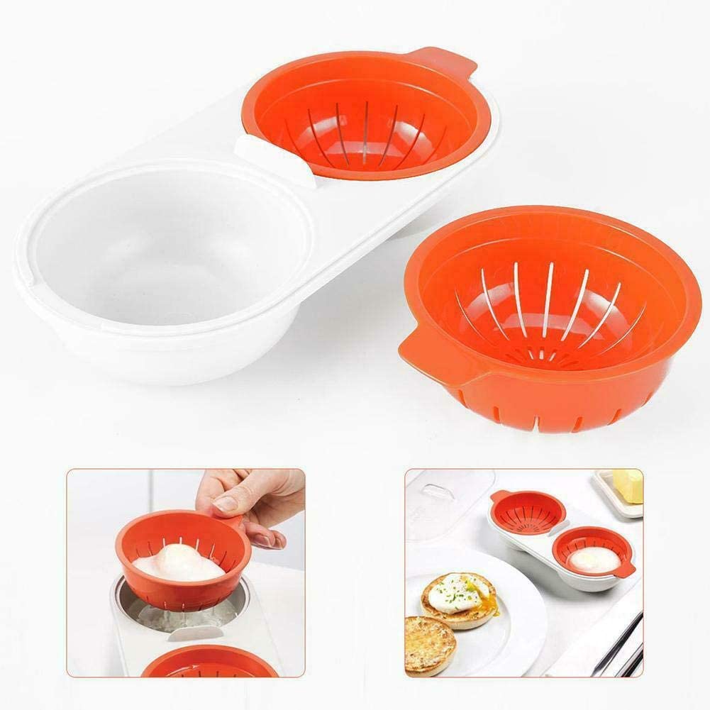 Microwave Egg Poacher Poached Egg Maker Egg Cooker Poached Egg Steamer Home Kitchen Gadget Healthy Breakfast Cooking Utensil