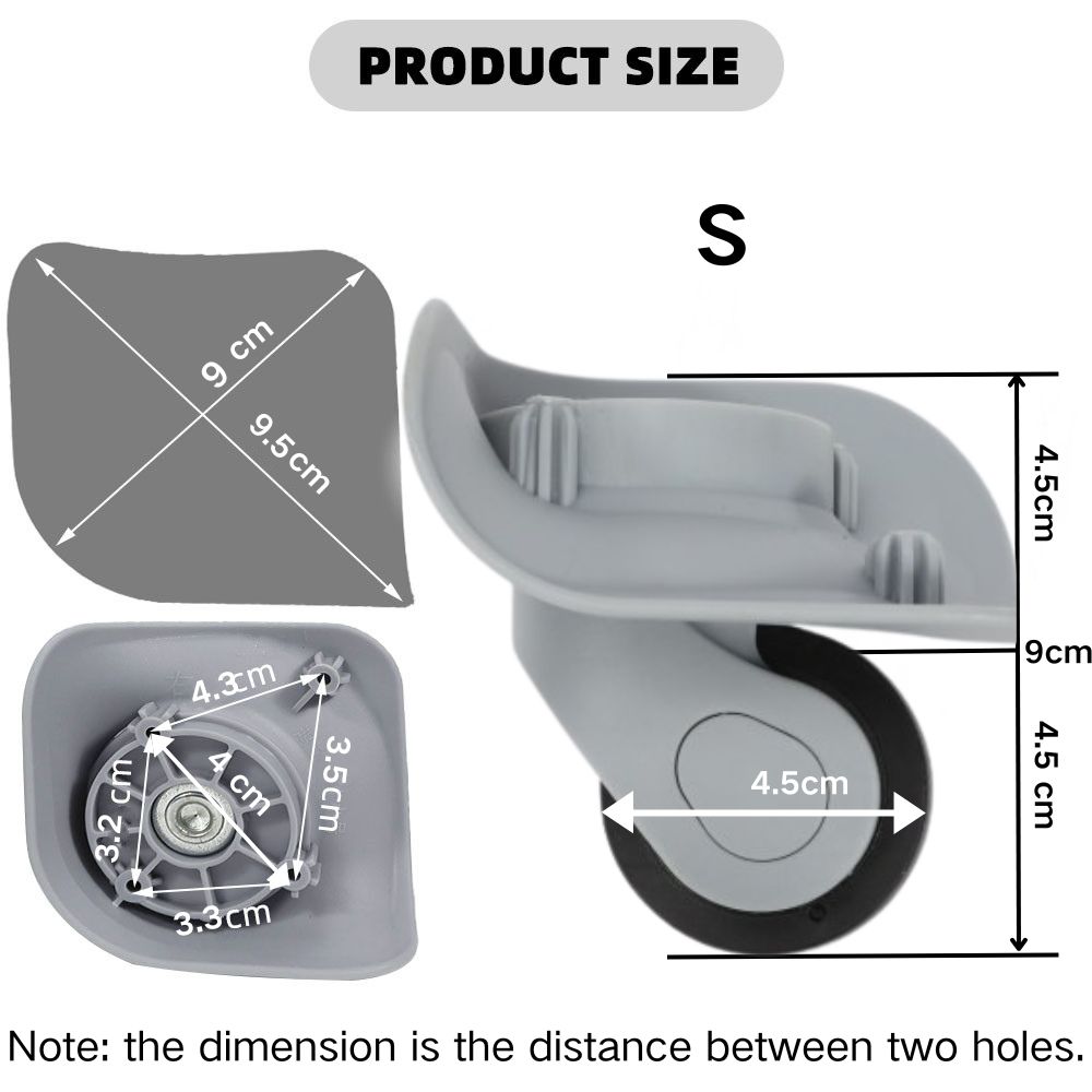 2Pcs Suitcase Wheels Luggage Spinner Caster Silent Luggage Wheels Replacement Wheels Customs Box Trolley Accessories: Chocolate