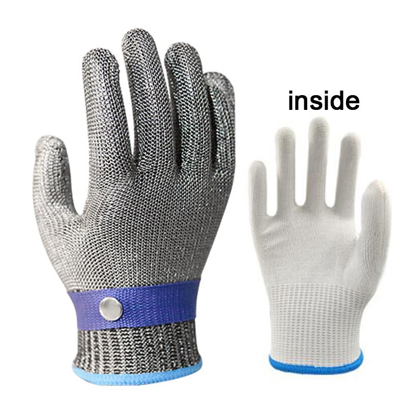Stainless Steel Cut-Resistant Gloves - Anti-Cut, Wire Metal Mesh Hand