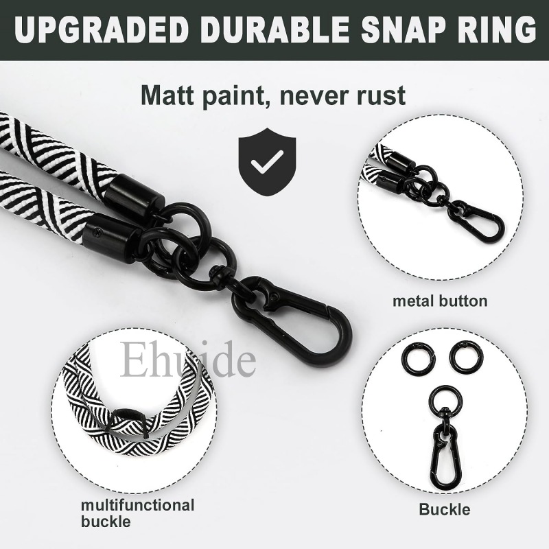 Multifunctional Cell Phone Lanyard Adjustable Crossbody Neck Nylon Shoulder Strap Universal 1 CM Thick Rope Mobile Case Cover