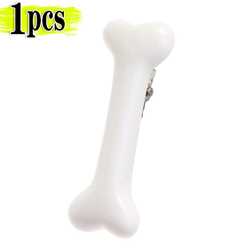 Horquillas de hueso blanco para mujer, pasadores para la cabeza, pinzas para el pelo de hueso de perro vívidas, pasador lateral para el cabello, accesorios para el cabello: Rosa