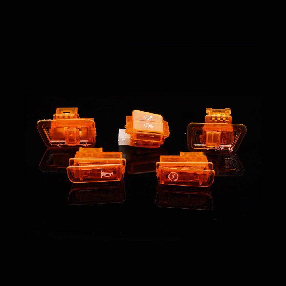 5 kpl moottoripyörän käynnistyspainike kytkin mopon skootterin suuntavilkku ajovalojen äänitorvi kytkin ajovalon torvi himmentimen suuntakytkin