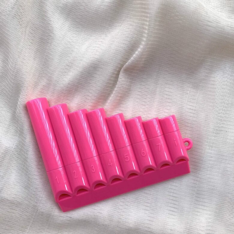 Houtblazers Pan Fluit 8 Buis Plastic Rij Fluit Flauta Panfluit Handgemaakte Pan Fluiten Flauta Kinderen Muziekinstrumenten: Roze