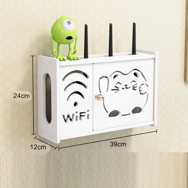 Large Wireless Wifi Router Storage Box PVC Density... – Grandado