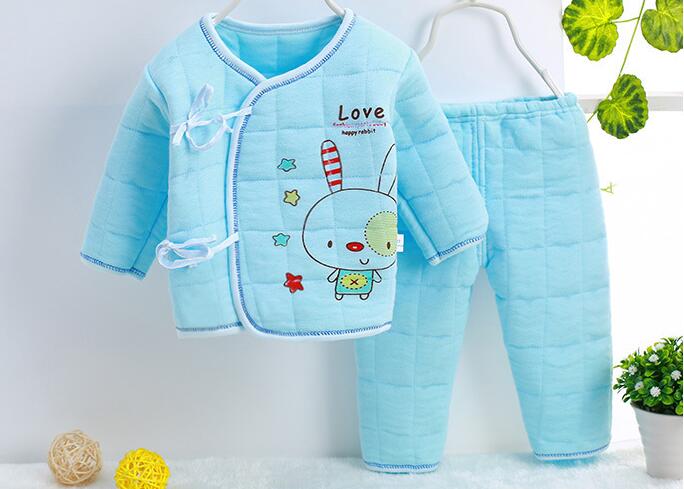 (2 stks/set) Pasgeboren Baby Kleding Set Baby Jongen/Meisje Kleding 100% katoen knop Ondergoed, 0024