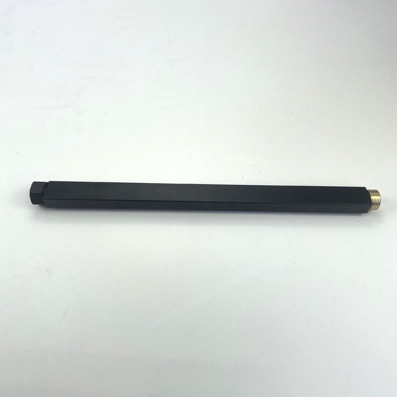 40CM Shower Extension Rod Bathroom Extra Extend Long Square Tube Bar Shower Faucet Set Black White Chrome Gold Bath System Pipe