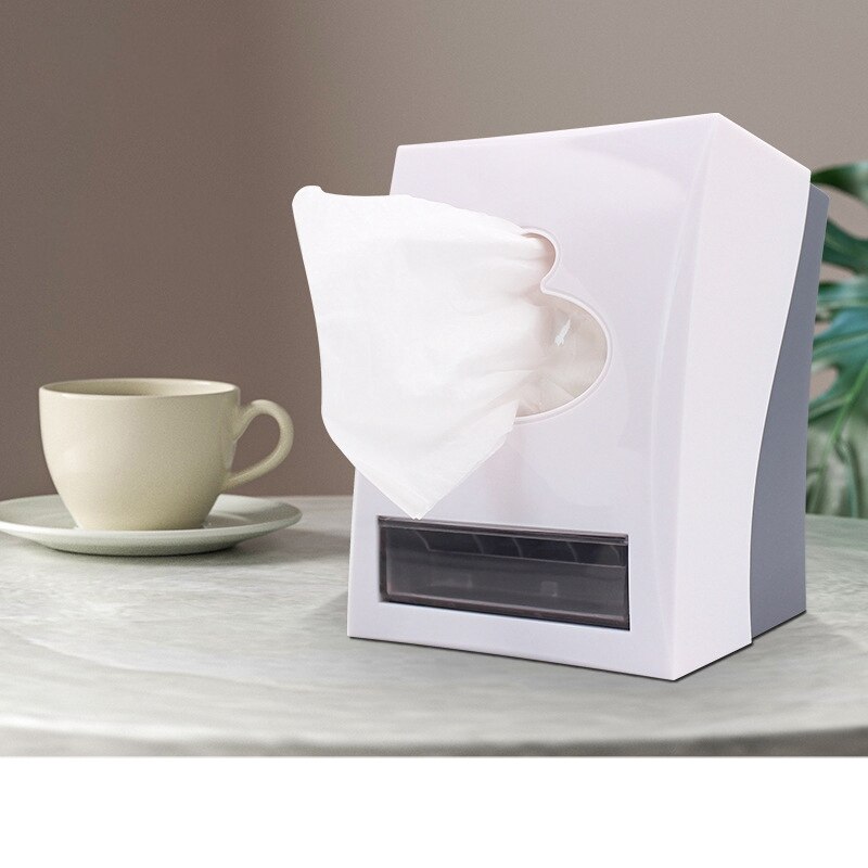 Practical Table Top Restaurant Tissue Dispenser Napkin and Toothpick Holder Paper Roll Holder for Hotel: Default Title