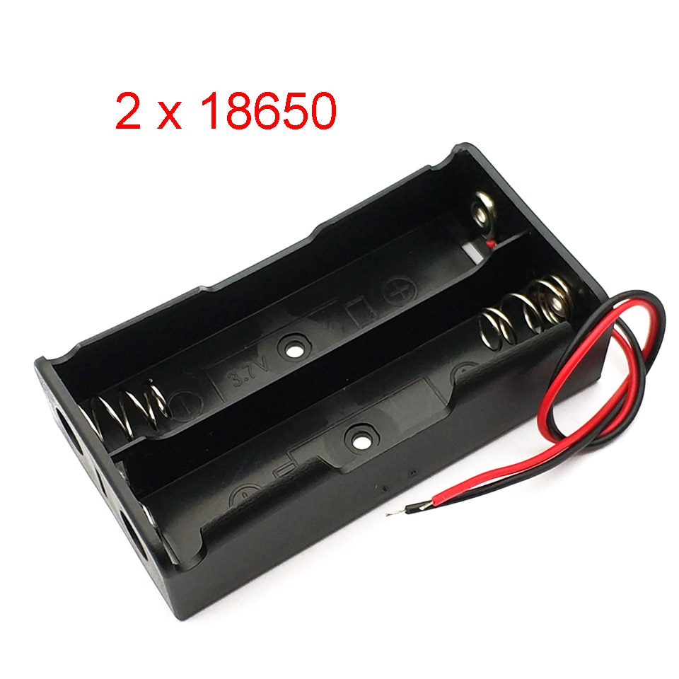 2X18650 Batterij Box 18650 Batterij Storage Case 18650 Houder Met Draad Leidt 3.7V Diy