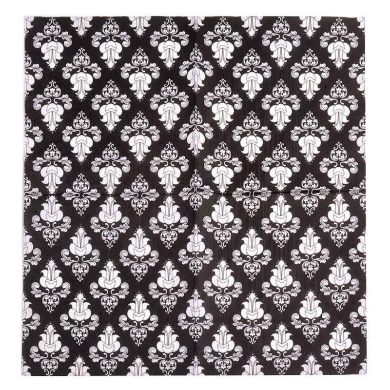 20Pcs/Pack Printed Beverage Napkins Disposable Paper Drink Napkins Wedding Party Dinner Decorative Napkins Party Tissue Decoupag: D 20pcs