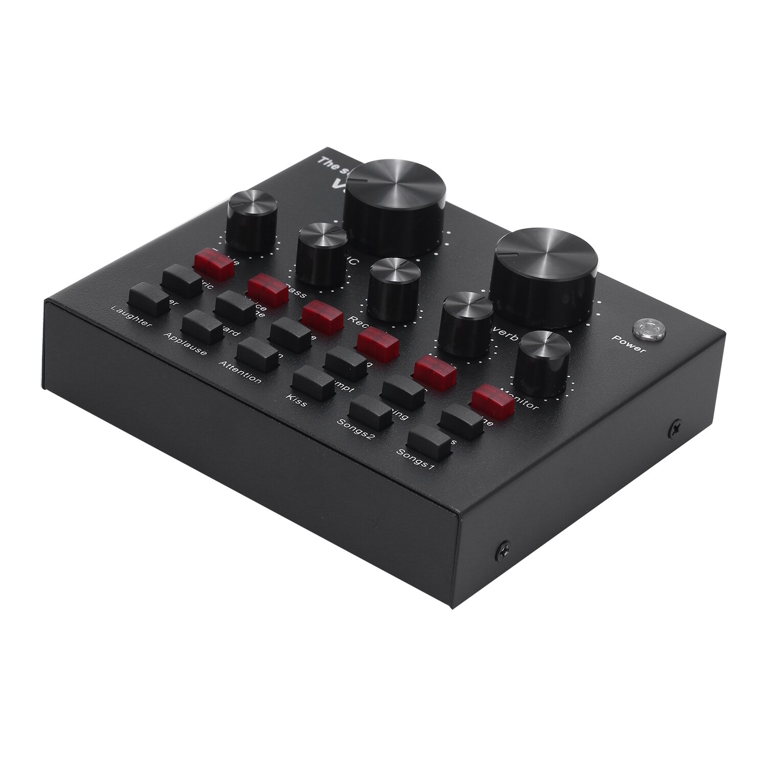 Tarjeta de sonido para teléfono móvil V8, micrófono Bluetooth en vivo, tarjeta de sonido externa USB, Chip DSP, 12 efectos de sonido para teléfono, ordenador y PC: Default Title