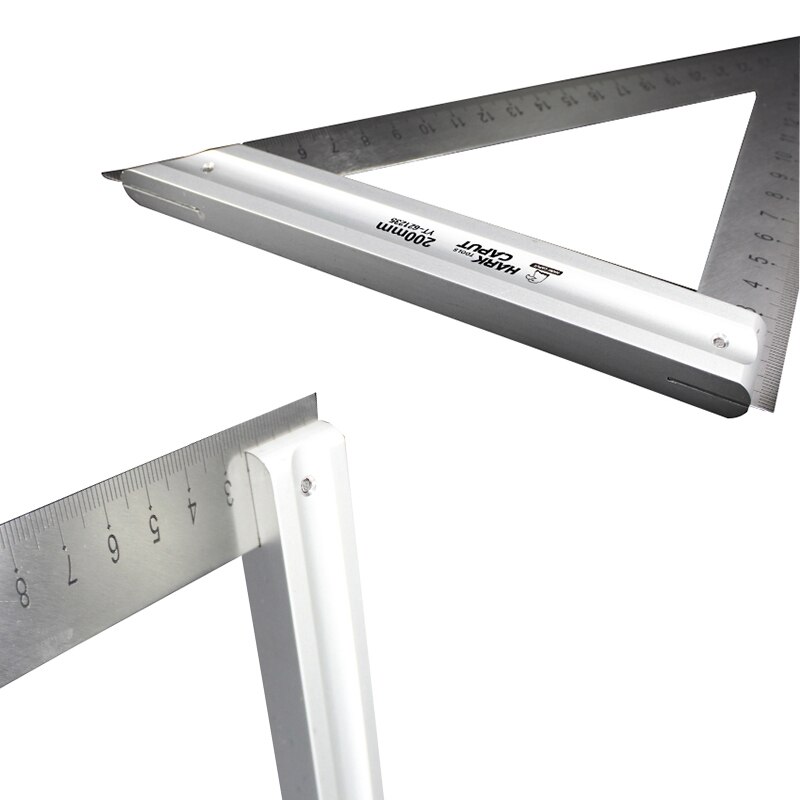 200mm Stainless Steel Triangle Ruler Angle Ruler 9... – Grandado