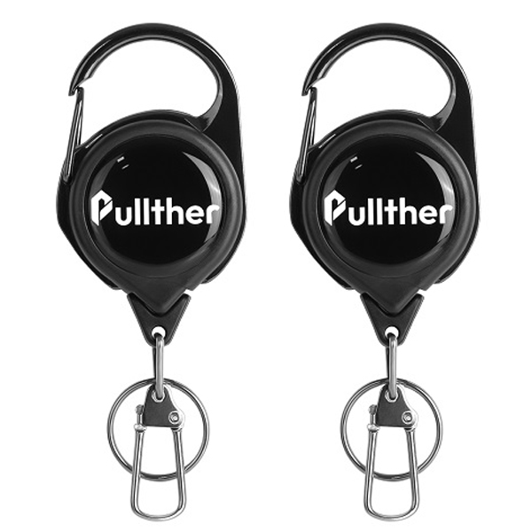 Pullther Fishing Retractable Key Chain with Gear Combo Cord Easy Release Badge Holder Fly Fishing Zinger Retractor Accessories: WHITE