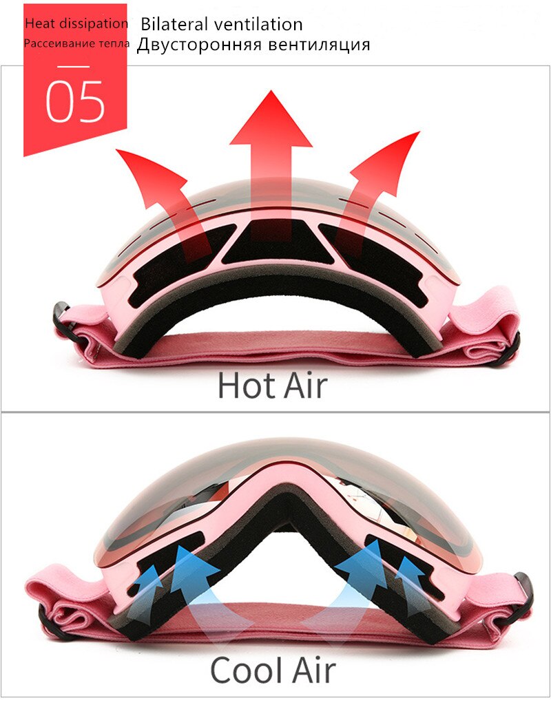 Winter Windproof Skiing Glasses Goggles Outdoor Sports Glasses Ski Goggles UV400 Snow blindness prevention Sunglasses