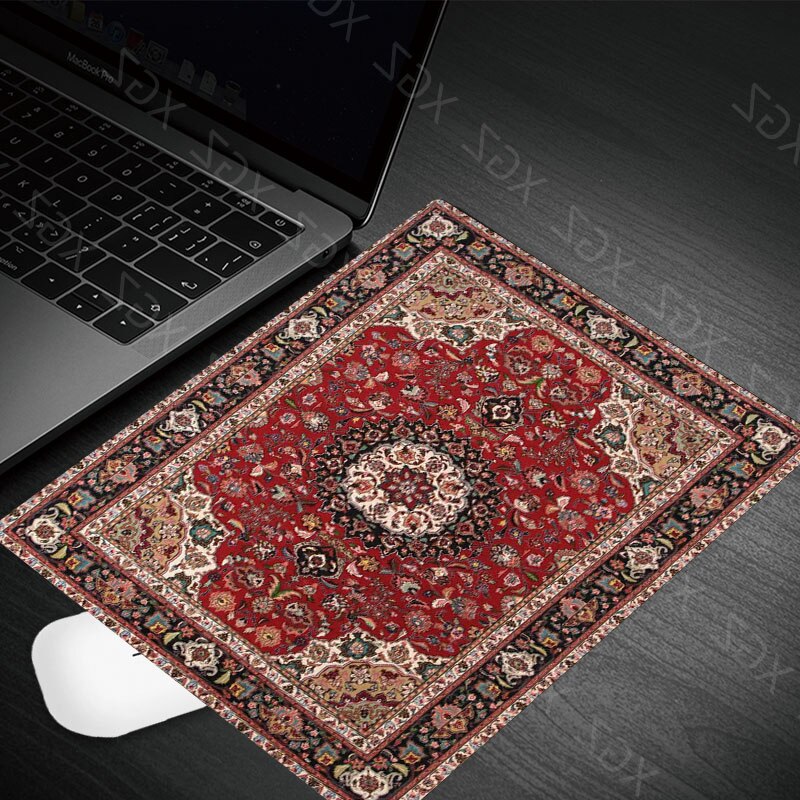 Yzuoan Persian Carpet Big Rubber Non-slip Laptop Gaming Keyboard Mouse Pad for CS GO Dota LOL 22X18CM: 22x18-8