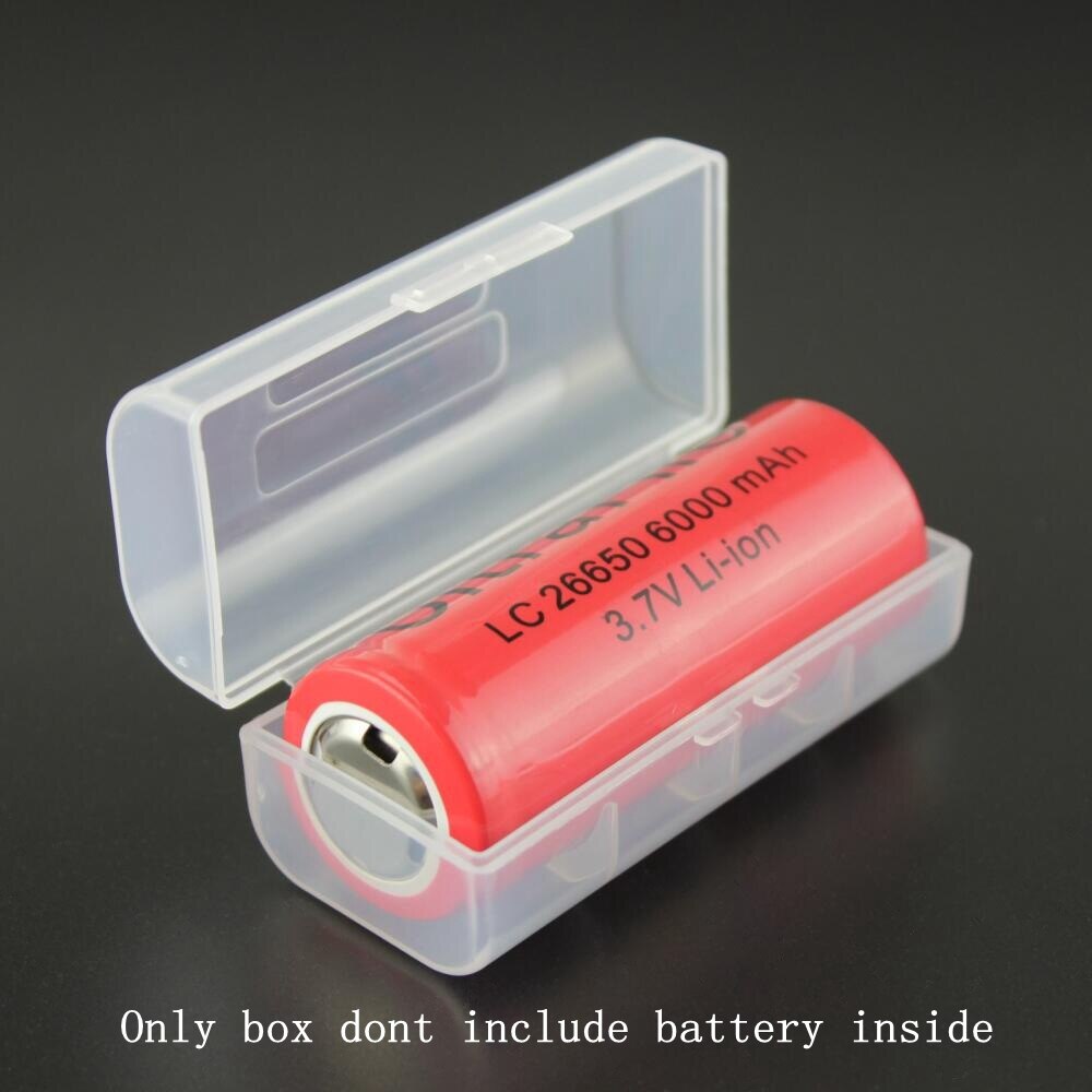 Plastic Batterij Case Houder Transparante Opbergdoos Houder Voor 1X 26650 3.7V Oplaadbare Lithium Batterij Accumulator