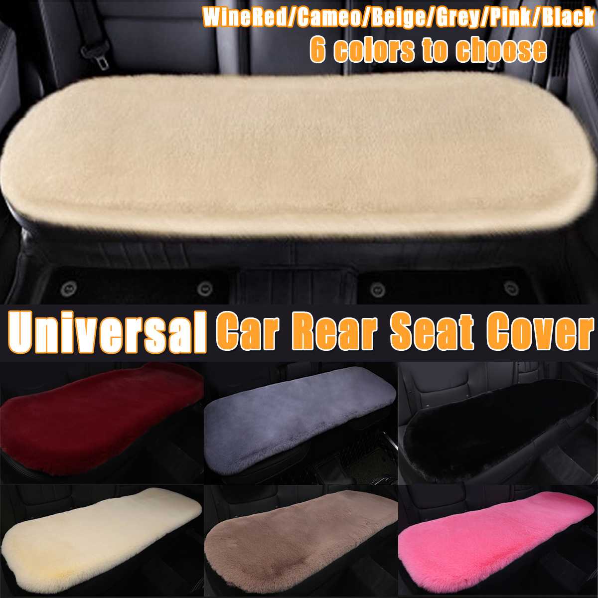 Fausse fourrure universelle couverture avant de voiture housse de siège arrière coussin tapis Automobiles housses de siège accessoires intérieurs pour hiver plus