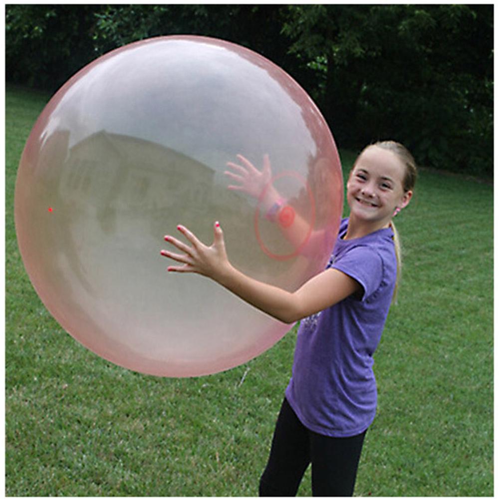 Large Water Balloon Toy TPR Transparent Beach Bubble Ball Filled With Water Balloon Inflatable Ball Toy, After Inflation 110cm