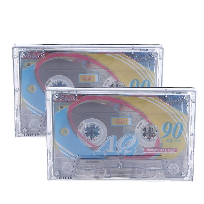 Axyb 2Pcs Nieuw Standaard Cassette Leeg Tape Speler Lege Tape Met 60 Minuten Magnetische Tape Voor Spraak Opname