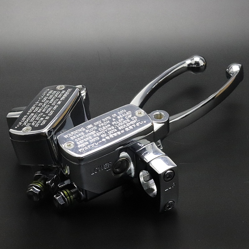 Tilbehør cylinder motorcykel reservedele 25mm styr master sølv krom bremse pålidelig