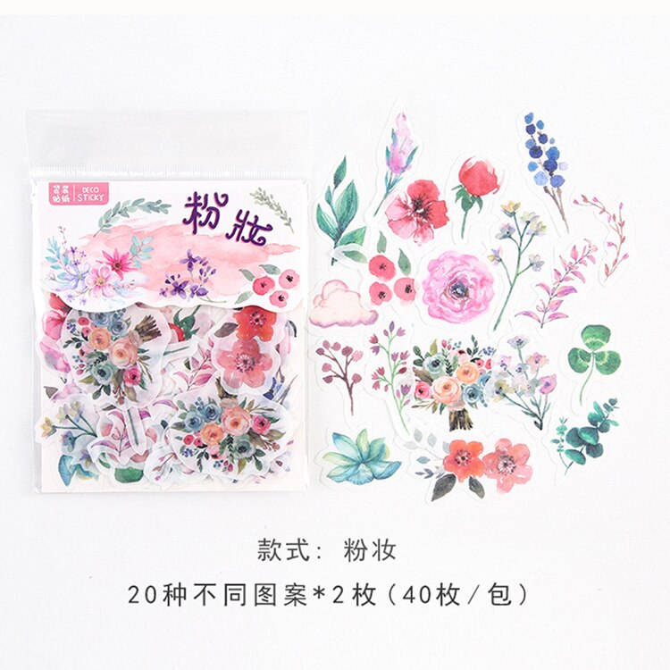 Mohamm-papier décoratif Mini fleur et chat pour Scrapbooking sur Journal, autocollants calendrier spatial mignons, papeterie à paillettes