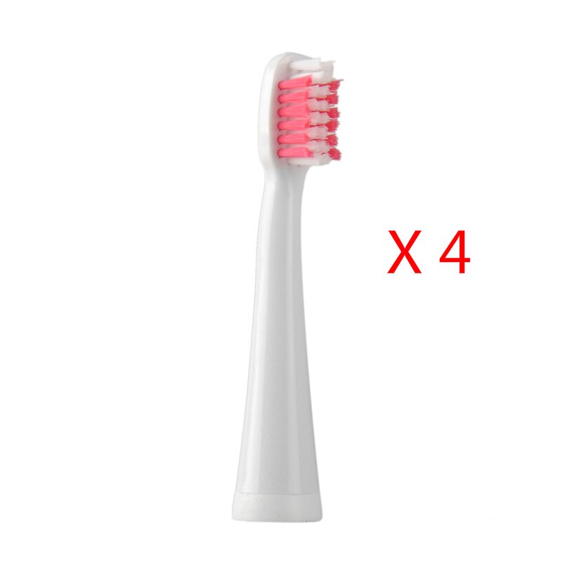4 stk / sæt udskiftning af tandbørstehoved elektrisk tandbørstehoved til  a39 a39 plus  sn901 sn902 u1 a1 bløde børstehår: Røde mellemstore børster