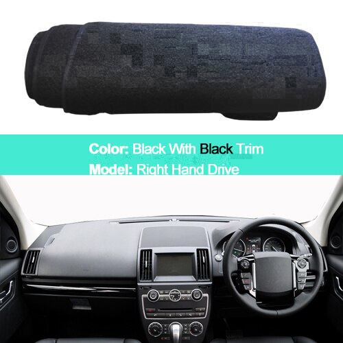 Car Inner Dashboard Cover For Land Rover Freelander 2 - Dash Mat Carpet Cushion Sun Shade Dash Mat: RHD Black