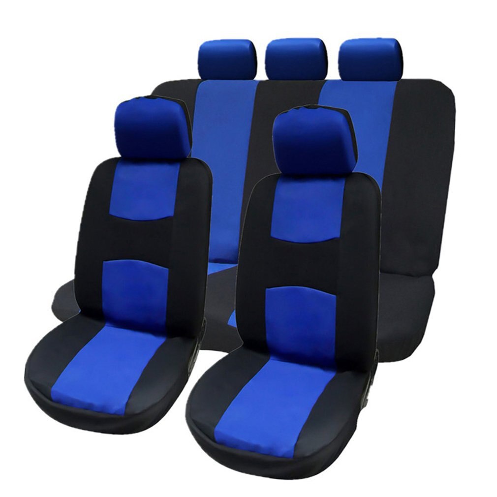 4 Kleuren Stijl Voor Achter Universele Auto Stoelhoezen Luxe Leuke Auto Stoelhoezen Voertuigen Accessoires: blue