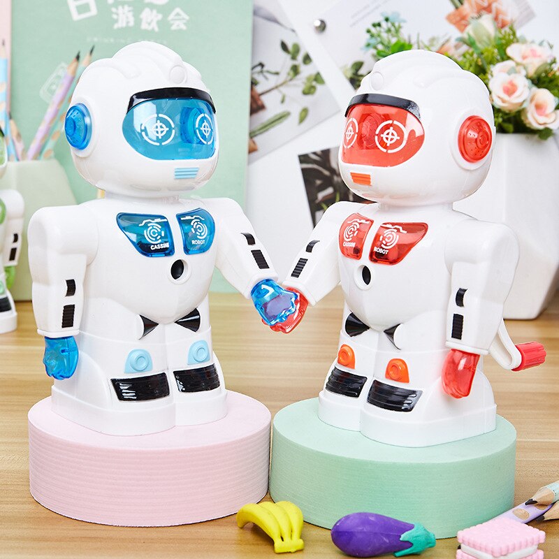 Taille-crayon Robot à modélisation créative, fournitures d'étudiants intéressantes, alimentation automatique du stylo