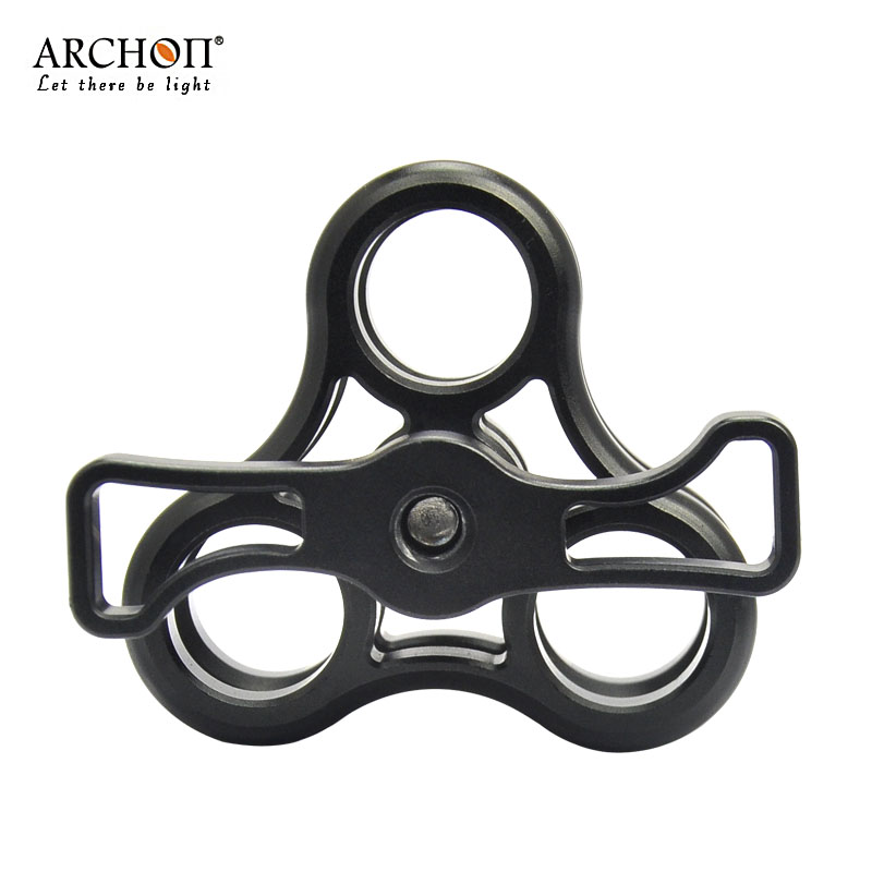 Archon Z11 Diving Flashlight Triple Clamp Video Torch Light Mounting Bracket Lamp Holder