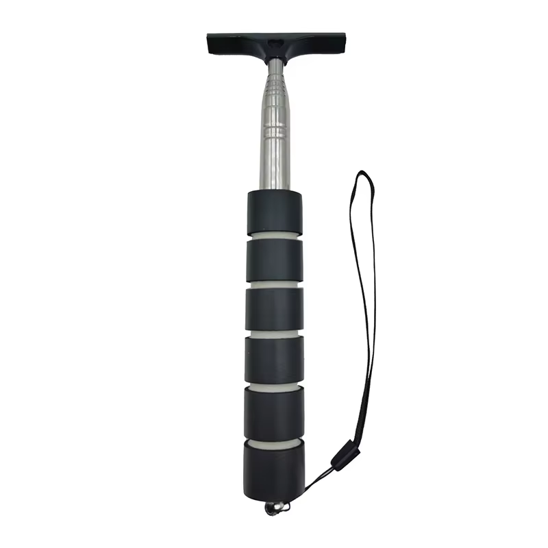 Car Rearview Mirror Wiper Telescopic Auto Mirror Squeegee Cleaner 98cm Long Handle Car Cleaning Tool Mirror Glass Mist Cleaner: Blue
