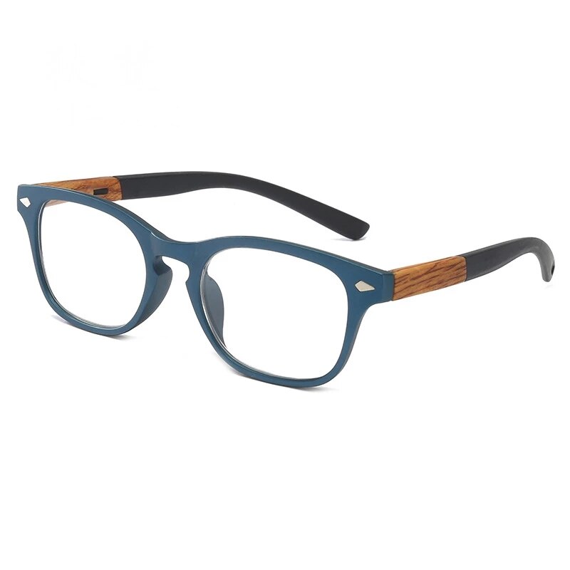Ienjoy Houtnerf Leesbril Voor Vrouwen Mannen Mode Verziend Brillen Anti Vermoeidheid Reader 1.0 1.5 2.0 2.5 3.0: +200 / blue