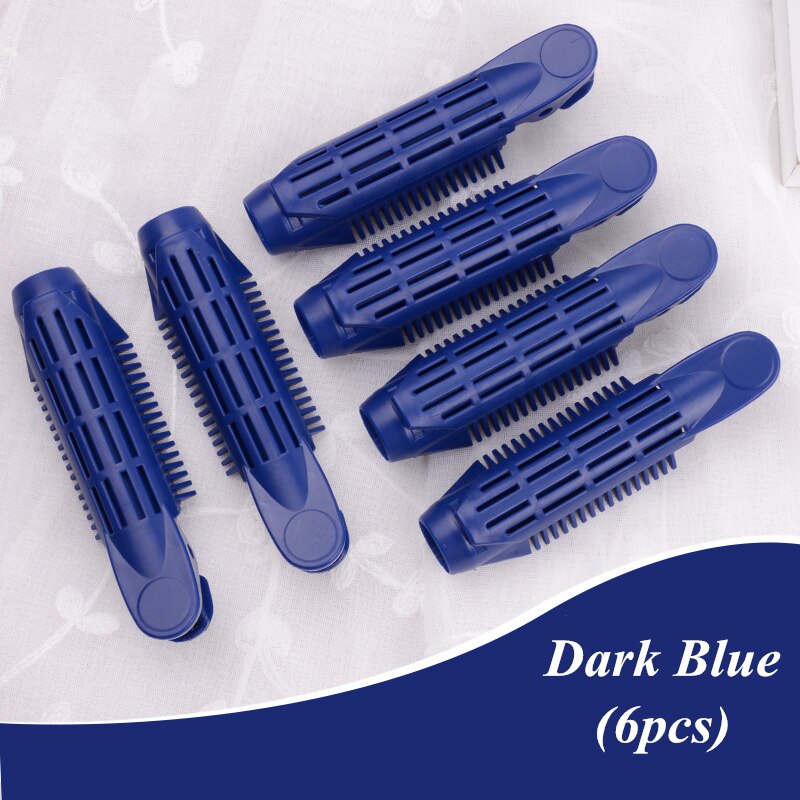 Ensemble de pinces de coiffure coréennes, en résine, pour cheveux naturels duveteux, à racines, accessoires de coiffure, 3/6 pièces, G0710: Dark Blue 6pcs