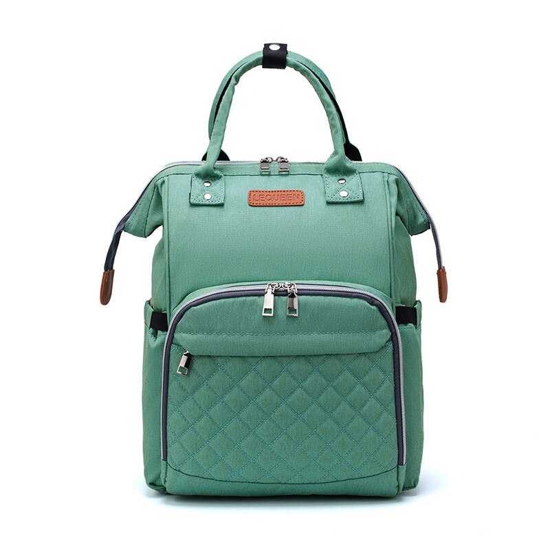 Lequeen Plaid Baby Luier Tas Extra Grote Moederschap Mama Rugzakken Waterdichte Wandelwagen Rolstoel Luier Rugzak Voor Mama Reizen: Green