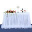 Tulle Table Skirt Tablecloth for Party Wedding Home Decoration Birthday Party / Baby Shower Chiffon Gauze Bridal Veil 183x78cm: White