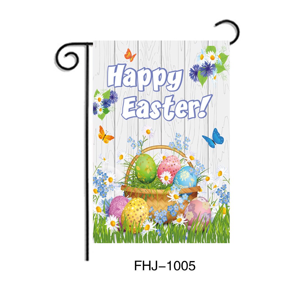 Garden Decoration Easter Banner Flag Happy Easter Decoration Banner Home Decoration Outdoor House Flag Accessories: E