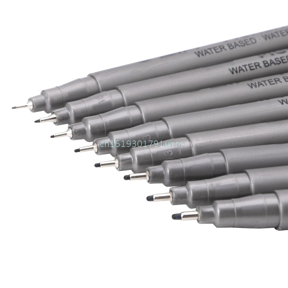 1PC Art Marker Pen Verschillende Tip Pigment Liner Water Gebaseerd Schets Met Verschillende Maten